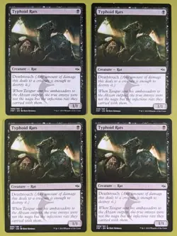 Typhoid Rats x4 Fate Reforged 4x Playset Magic the Gathering MTG - Image 1