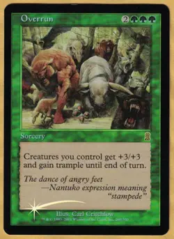 Foil - Overrun (Odyssey, Uncommon, English, 2001) MTG LP - Image 1