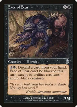 MTG Odyssey --- FACE OF FEAR --- Uncommon! NM! Magic the Gathering! - Image 3
