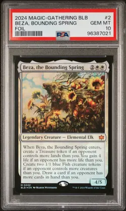 Beza, the Bounding Spring - #2 - Foil - Mythic - MTG Bloomburrow - PSA 10 - Image 2