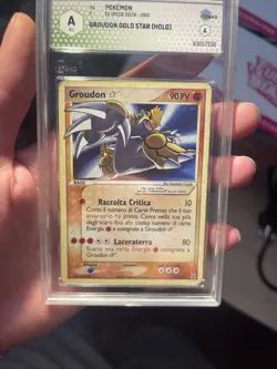 Pokemon Groudon Gold Star 111/113 EX Specie Delta Italian Holo - Image 1