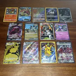 18 Pages Of Full Art Pokemon Cards Near Mint Cond. Tcg Declared Value 800$! 🔥 - Image 1