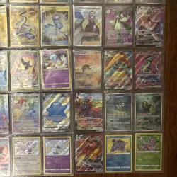 18 Pages Of Full Art Pokemon Cards Near Mint Cond. Tcg Declared Value 800$! 🔥 - Image 4