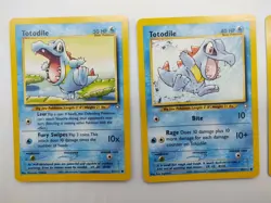 Neo Genesis Starter Pokemon Totodile 80/111 & 81/111 Croconaw 31/111 & Pikachu - Image 2