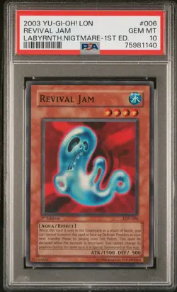 YUGIOH PSA 10 2003 Revival Jam LON-006 Super Rare 1st Edition *1140 - Image 1