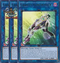 Yugioh! 3x Gravity Controller JUSH-EN027 Rare 1st Ed NM - Image 1