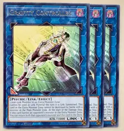 Yugioh! 3x Gravity Controller JUSH-EN027 Rare 1st Ed NM - Image 1