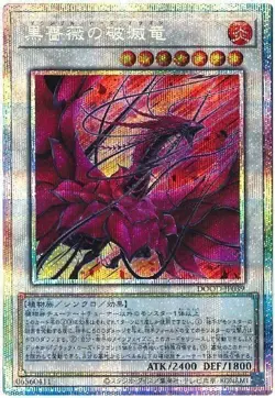 Bramble Rose Dragon DOOD-JP039 Prismatic Secret Rare Yugioh Japanese - Image 1