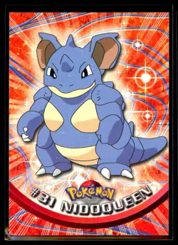 1999 Topps TV Animation Nidoqueen #31 Green Logo Non Foil Pokemon Card - Image 1
