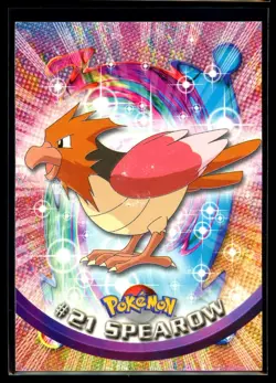 1999 Topps TV Animation Spearow #21 Green Logo Non Foil Pokemon Card - Image 1