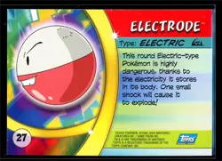 2004 Topps Advanced Challenge Electrode #27 Blue Logo Non Foil Pokemon Card - Image 2