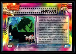 1999 Topps Mewtwo Strikes Back Clones!!! #29 Blue Logo Non Foil Pokemon Card - Image 2