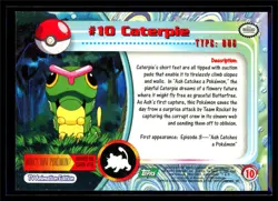1999 Topps TV Animation Caterpie #10 Green Logo Non Foil Pokemon Card - Image 2