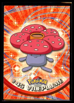 1999 Topps TV Animation Vileplume #45 Green Logo Non Foil Pokemon Card - Image 1