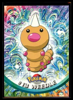 1999 Topps TV Animation Weedle #13 Green Logo Non Foil Pokemon Card - Image 1
