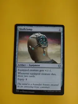 Skullclamp. CLB Artifact equipment Magic the Gathering Card. - Image 1