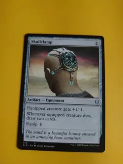 Skullclamp. CLB Artifact equipment Magic the Gathering Card. - Image 2
