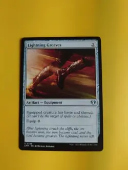 Lightning Greaves. CMM Artifact equipment Magic the Gathering Card. - Image 1
