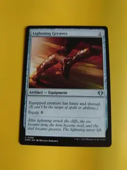 Lightning Greaves. CMM Artifact equipment Magic the Gathering Card. - Image 2