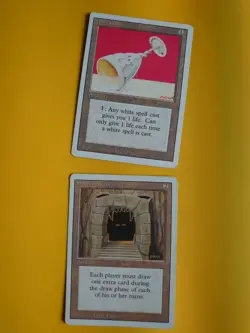 Howling Mine & Ivory Cup. Revised Artifacts Magic the Gathering 2 Card. - Image 1