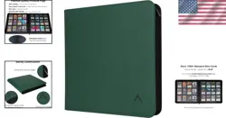 Classic Green 12-Pocket Card Binder for Trading & Sports Cards - 1008 Capacity - Image 2
