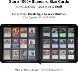 Classic Green 12-Pocket Card Binder for Trading & Sports Cards - 1008 Capacity - Image 4