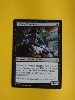Pitiless Plunderer . RIX Human Pirate. Magic the Gathering Card. - Image 1