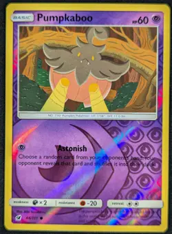 Pumpkaboo 2017 Crimson Invasion Reverse Holo Pokemon Card 44/111 (NM) - Image 1