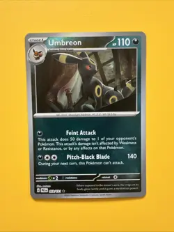 Pokemon TCG Prismatic Evolutions Textured Pokeball Holo Card Umbreon 059/131 - Image 1