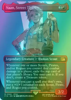 MTG - Vaan, Street Thief - Borderless - Final Fantasy - Foil - NM - Pack Fresh - Image 1