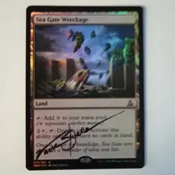 Magic The Gathering - 1x Signed Foil Sea Gate Wreckage (mtg) Oath of the Gaewatc - Image 1