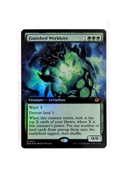 Famished Worldsire M 0341 Extended Art Foil MTG Edge Of Eternities EOE EN NM/M - Image 1