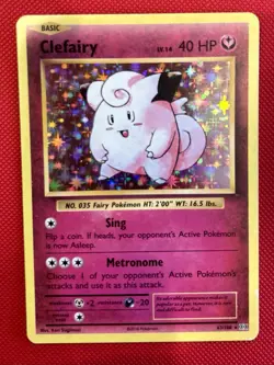 2016 CLEFAIRY 63/108 -XY EVOLUTIONS Pokemon Card- RARE- HOLO- - Image 1