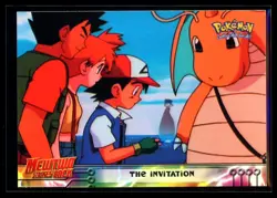 1999 Topps Mewtwo Strikes Back The Invitation #13 Blue Logo Non Foil Pokemon - Image 1