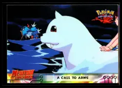 1999 Topps Mewtwo Strikes Back A Call To Arms #16 Blue Logo Non Foil Pokemon - Image 1