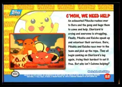 1999 Topps Pikachu's Vacation C'mon, We Need Help #53 Non Foil Pokemon Card - Image 2