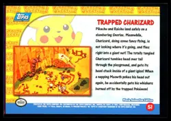 1999 Topps Pikachu's Vacation Trapped Charizard #51 Non Foil Pokemon Card - Image 2