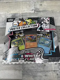 Pokemon TCG SV10.5 Black Bolt & White Flare Unova Poster Collection Box Sealed 196214129214 - Image 1
