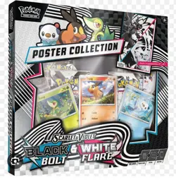 Pokemon TCG SV10.5 Black Bolt & White Flare Unova Poster Collection Box Sealed - Image 1