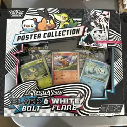 Pokemon TCG SV10.5 Black Bolt & White Flare Unova Poster Collection Box Sealed - Image 1