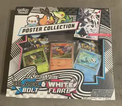 Pokemon TCG SV10.5 Black Bolt & White Flare Unova Poster Collection Box Sealed - Image 1