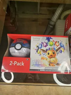 Pokemon TCG NIB Scarlett & Violet Prismatic Evolutions Blue & Red Pokeball Sam's - Image 1