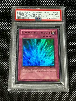 YUGIOH PSA 10 2003 Torrential Tribute LON-025 Ultra Rare 1st Edition *4694 - Image 1