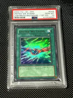 YUGIOH PSA 10 2003 United We Stand LON-049 Ultra Rare 1st Edition *4693 - Image 1