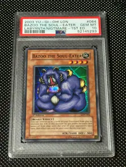 YUGIOH PSA 10 2003 Bazoo the Soul Eater LON-064 Super Rare 1st Edition *5293 - Image 1