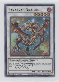 UR - Lavalval Dragon 1st Ed. YuGiOh Ghosts From The Past #GFTP-EN047 0bg1 - Image 1