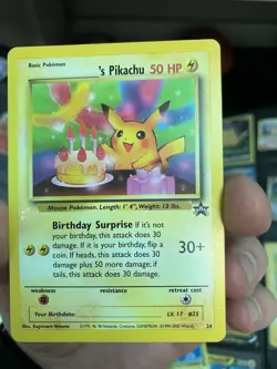 Pokemon Birthday Pikachu #24 Pokemon World Collection; Beautiful Card - Image 1