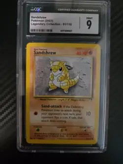 Pokemon Sandshrew Legendary Collection 2002 CGC 9 Mint Card 91/110 - Image 1