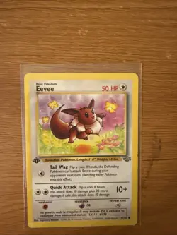 Pokemon TCG Eevee Jungle Card 51/64 Regular Common 1st Edition LP - Image 1