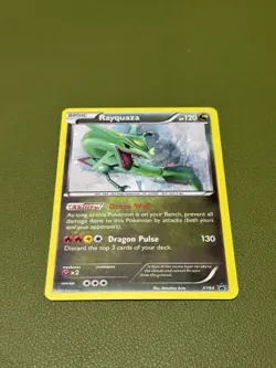 Rayquaza HOLO RARE Pokemon XY64 Dragon Black Star Promo Card - NM minus - Image 2